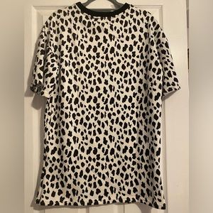 SALTY Animal Print T-Shirt mini dress